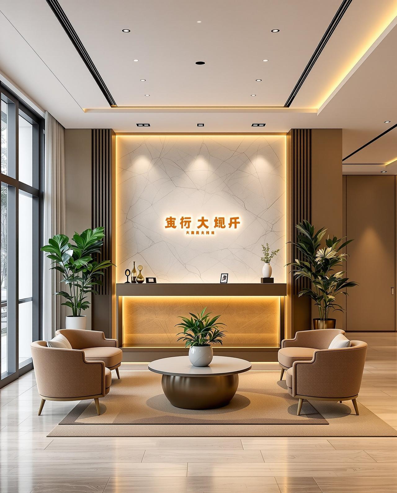 传媒影视前台接待区实景